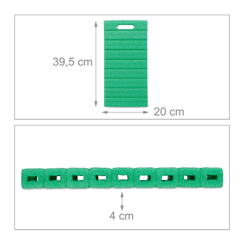 Lot de 3 coussins de genoux ergonomiques pour jardinage confortables 50 x 30 x 10 cm en mousse verte 13_0010844