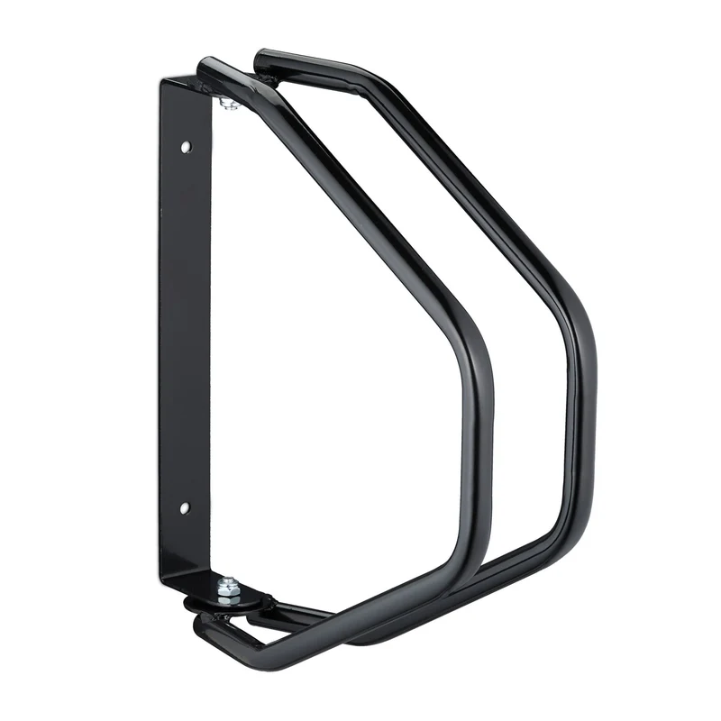 Support mural pour vélo peu encombrant garage cave 25 x 15 x 10 cm en métal gris 13_0015533