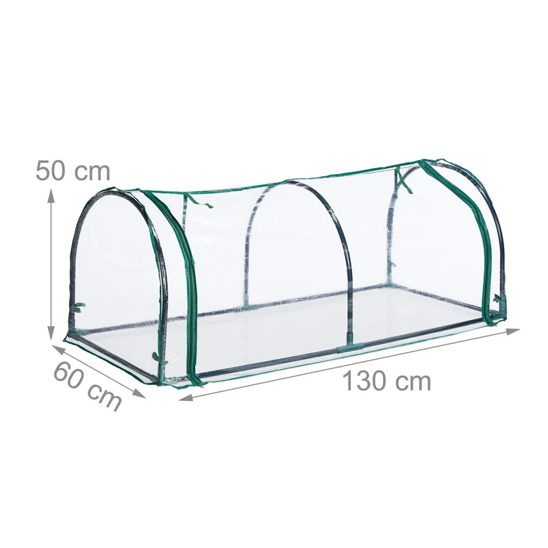 Serre de jardin transparente pour herbes et légumes 120 x 60 x 60 cm protège des intempéries en PVC vert 13_0011263