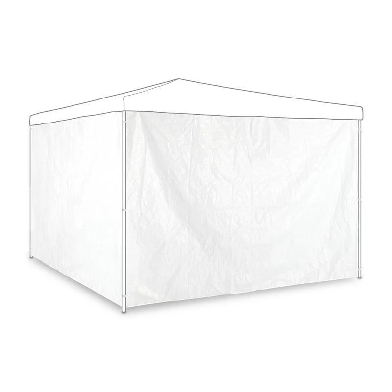 Lot de 2 parois latérales imperméables pour pavillon jardin 200 x 150 cm en tissu PE blanc 13_0010633