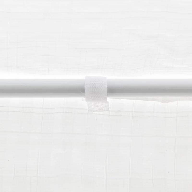 Lot de 2 parois latérales imperméables pour pavillon jardin 200 x 150 cm en tissu PE blanc 13_0010633