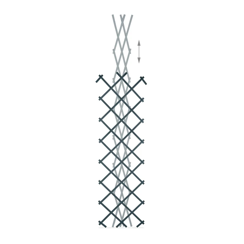 Lot de 3 tuteurs extensibles pour plantes grimpantes jardin terrasse 150 x 30 x 15 cm en plastique vert 13_0013151