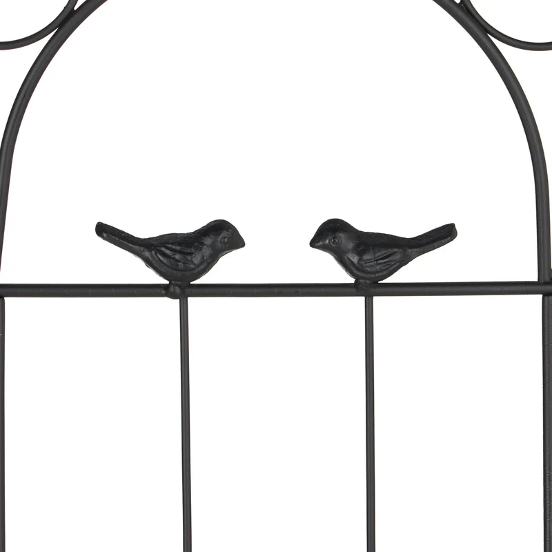 Lot de 2 tuteurs décoratifs pour plantes grimpantes 200 x 15 x 15 cm en métal noir 13_0011988