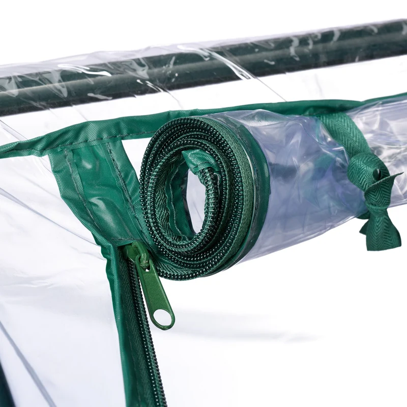 Mini serre de balcon avec sac de plantation 120 x 60 x 60 cm pour jeunes plantes ambiance cosy en PVC transparent 13_0015707