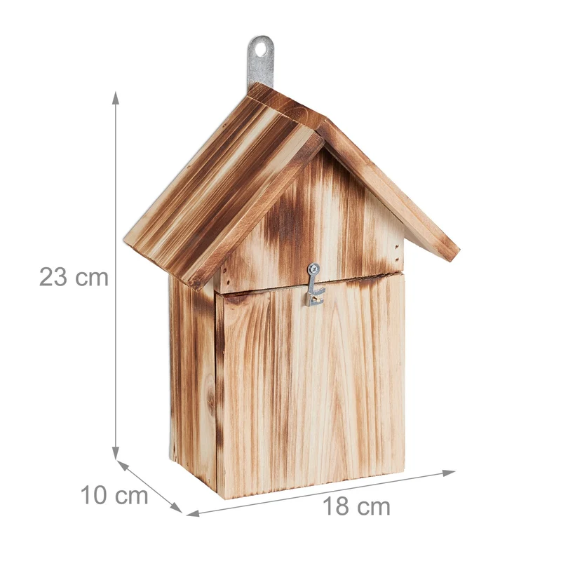 Hôtel à insectes coccinelles abri suspendu jardin ou balcon ouverture facile style naturel en bois marron 13_0015263