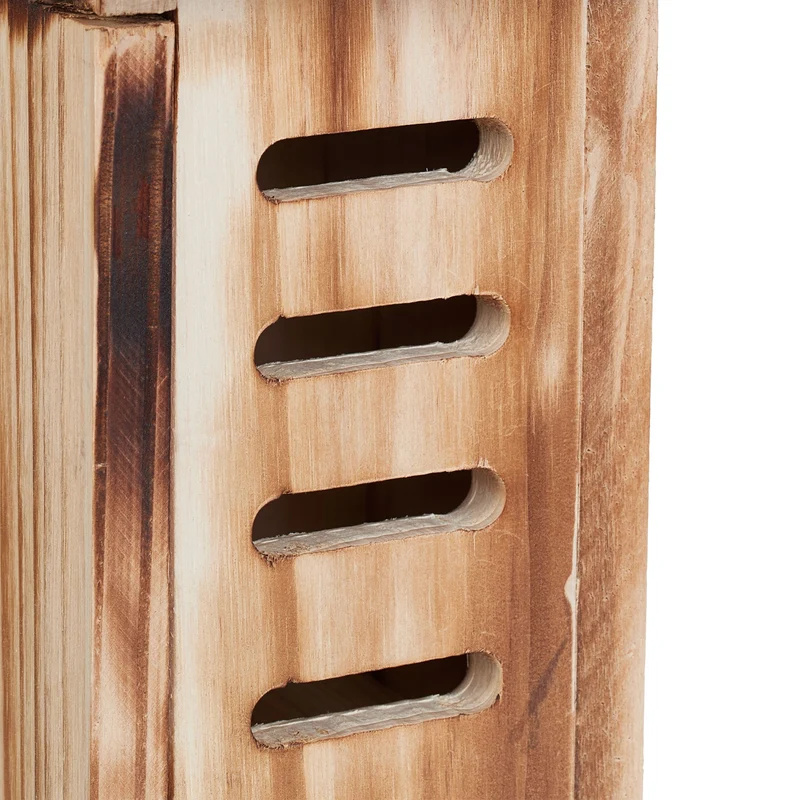 Hôtel à insectes coccinelles abri suspendu jardin ou balcon ouverture facile style naturel en bois marron 13_0015263
