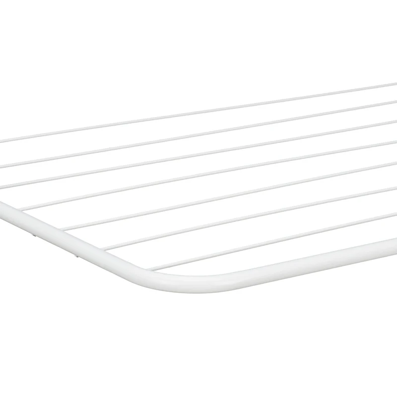 Mini-étendoir à linge pour balcon intérieur 63 x 48 cm transportable finition design en acier blanc 13_0012479