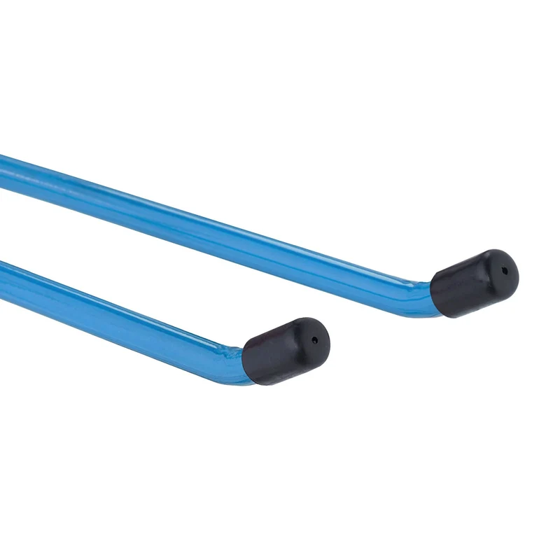 Porte-outils mural pratique pour jardin garage 7,5 x 9 x 24 cm capacité 25 kg en acier bleu 13_0013897