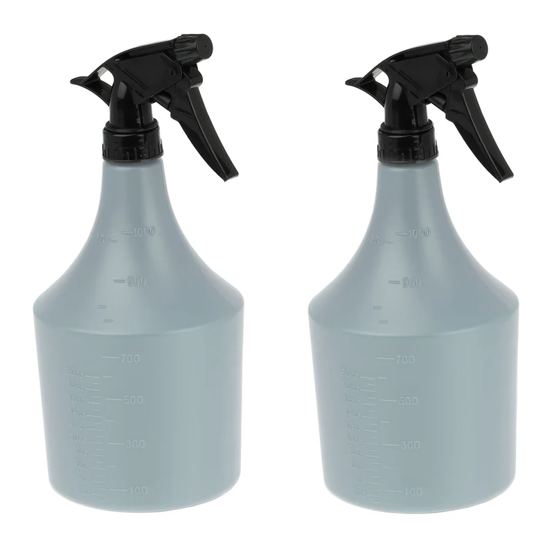 Lot de 2 vaporisateurs multifonctionnels 1 L jardin maison avec embout réglable en plastique transparent 13_0011853