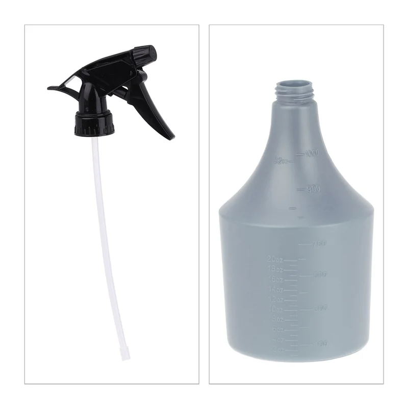 Lot de 2 vaporisateurs multifonctionnels 1 L jardin maison avec embout réglable en plastique transparent 13_0011853