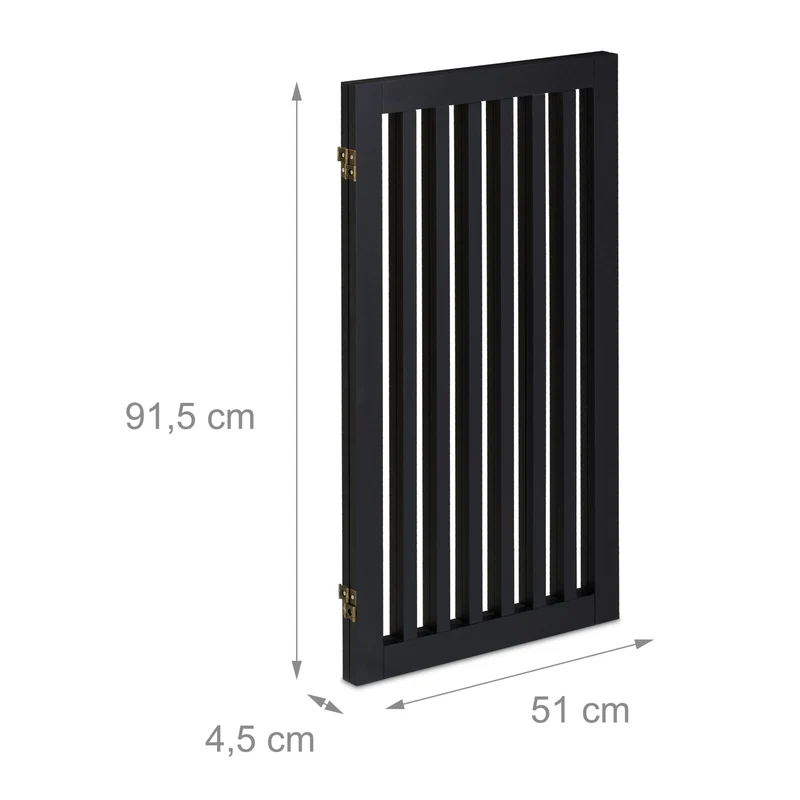 Barrière de sécurité pliable pour chien escalier porte 91,5 x 103 x 2 cm installation flexible en MDF blanc 13_0015339