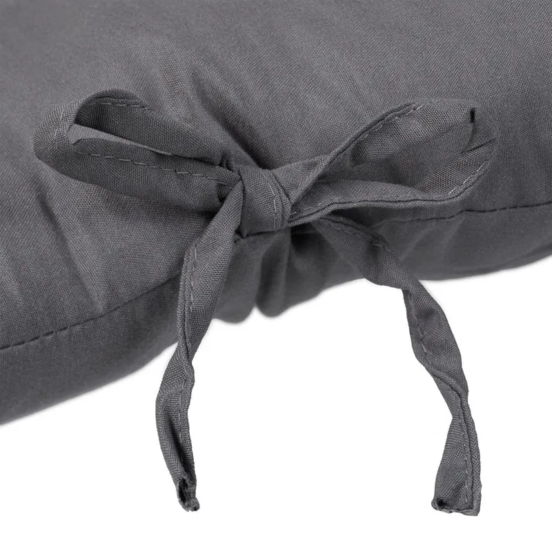 Coussin de banc de jardin confortable pour chaises longues 120 x 50 x 5 cm en polyester gris 13_0010832