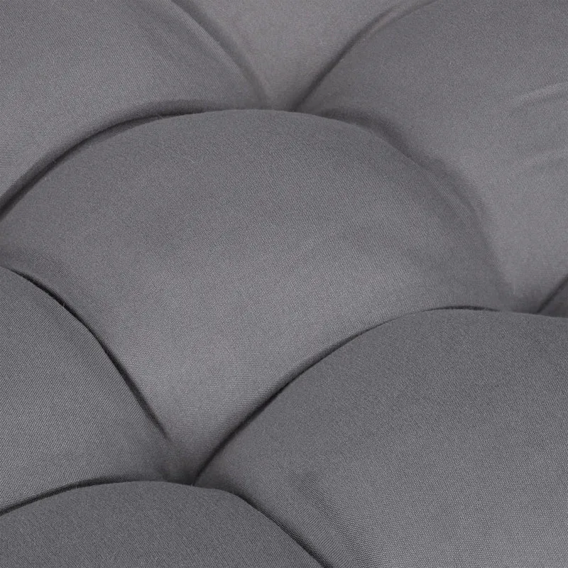 Coussin de banc de jardin confortable pour chaises longues 120 x 50 x 5 cm en polyester gris 13_0010832