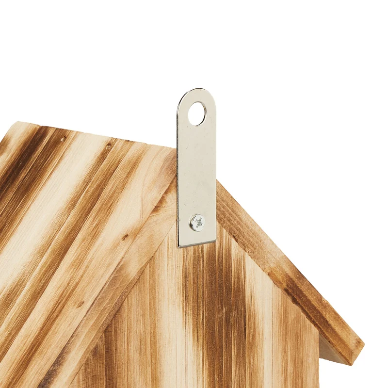 Hôtel à insectes abri suspendu jardin ouverture facile 25 x 15 x 10 cm en bois naturel 13_0015270