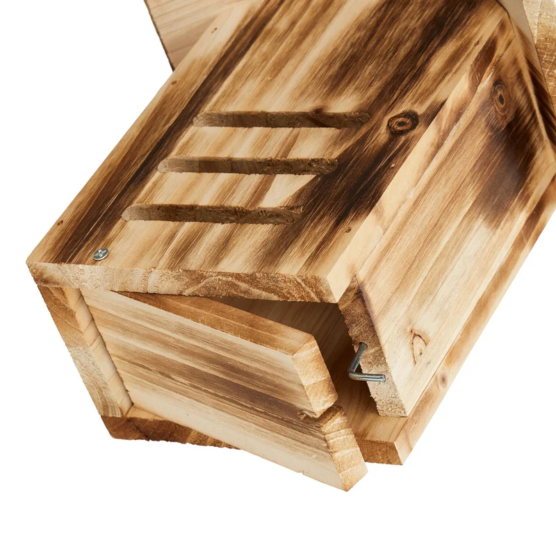 Hôtel à insectes abri suspendu jardin ouverture facile 25 x 15 x 10 cm en bois naturel 13_0015270
