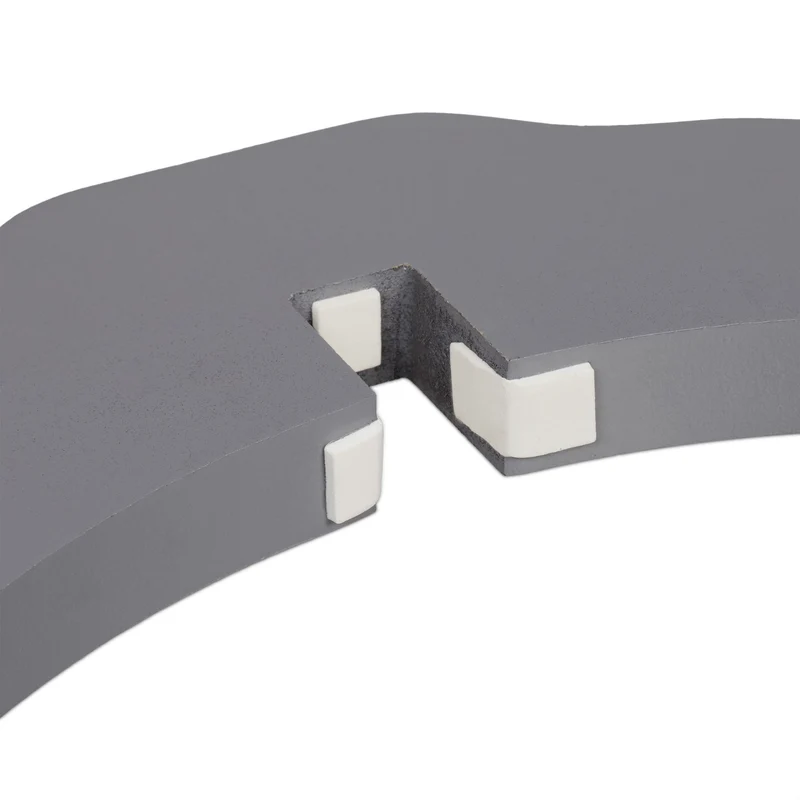 Barrière de sécurité extensible pour animaux 92 x 51 x 2 cm protection escaliers cheminée en MDF gris 13_0010898