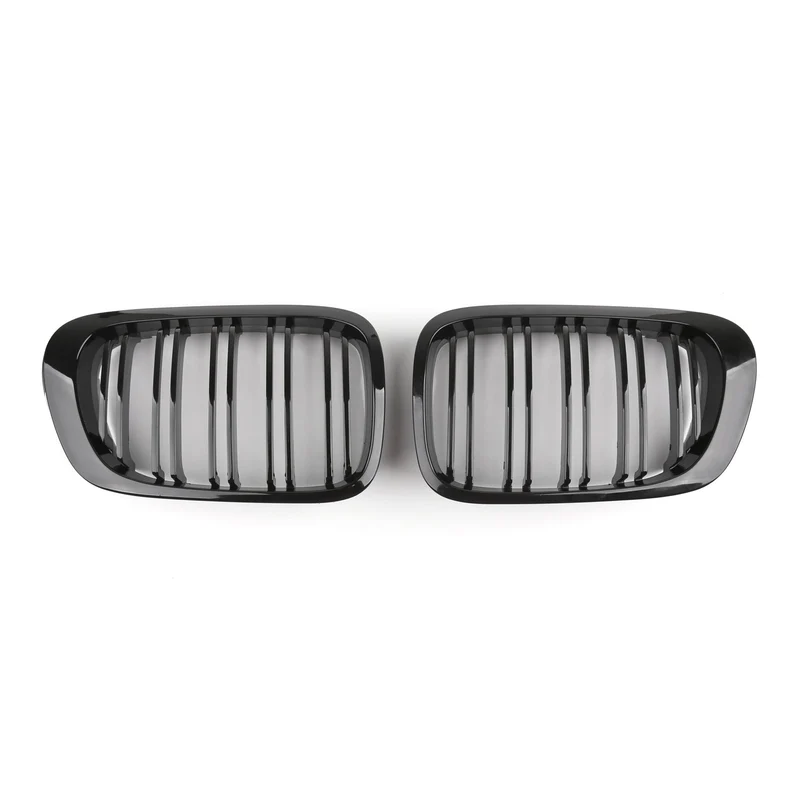 Calandre Avant Double Ligne Noir Brillant BMW E46 Coupé Cabriolet 1998-2001