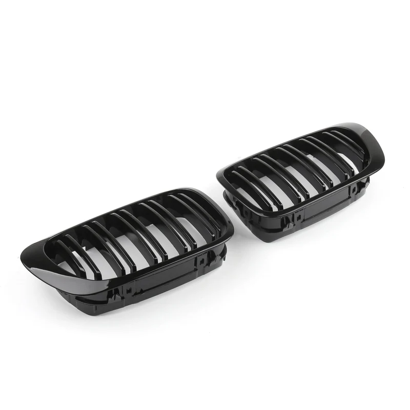 Calandre Avant Double Ligne Noir Brillant BMW E46 Coupé Cabriolet 1998-2001