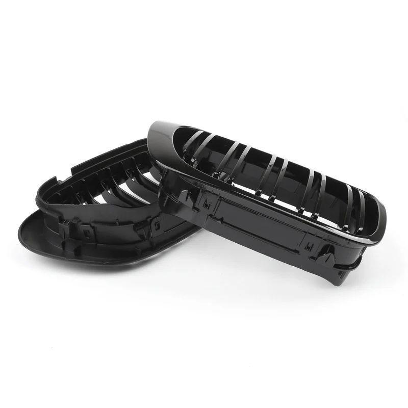 Calandre Avant Double Ligne Noir Brillant BMW E46 Coupé Cabriolet 1998-2001