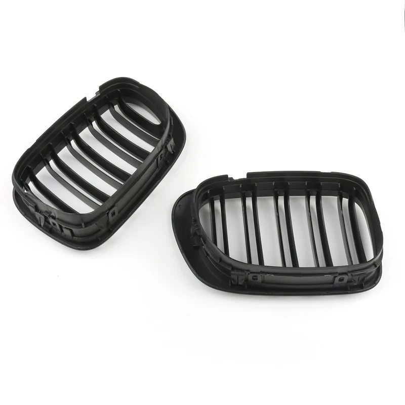 Calandre Avant Double Ligne Noir Brillant BMW E46 Coupé Cabriolet 1998-2001