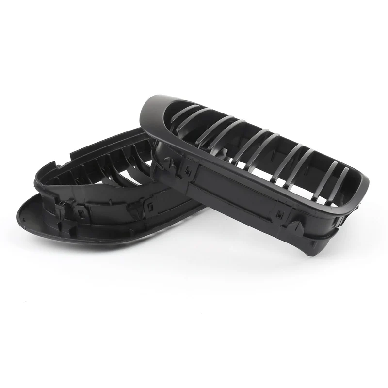 Calandre Avant Double Ligne Noir Brillant BMW E46 Coupé Cabriolet 1998-2001