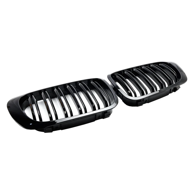 Calandre Avant Double Ligne Noir Brillant BMW E46 Coupé Cabriolet 1998-2001
