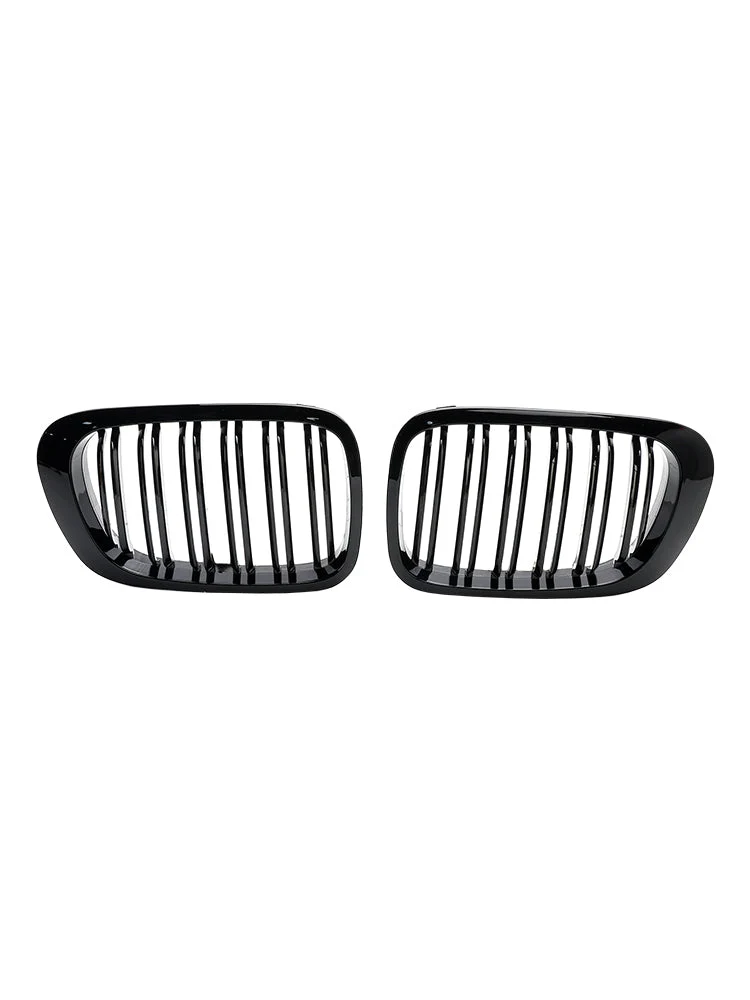 Calandre Avant Double Ligne Noir Brillant BMW E46 Coupé Cabriolet 1998-2001