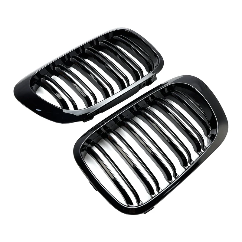 Calandre Avant Double Ligne Noir Brillant BMW E46 Coupé Cabriolet 1998-2001