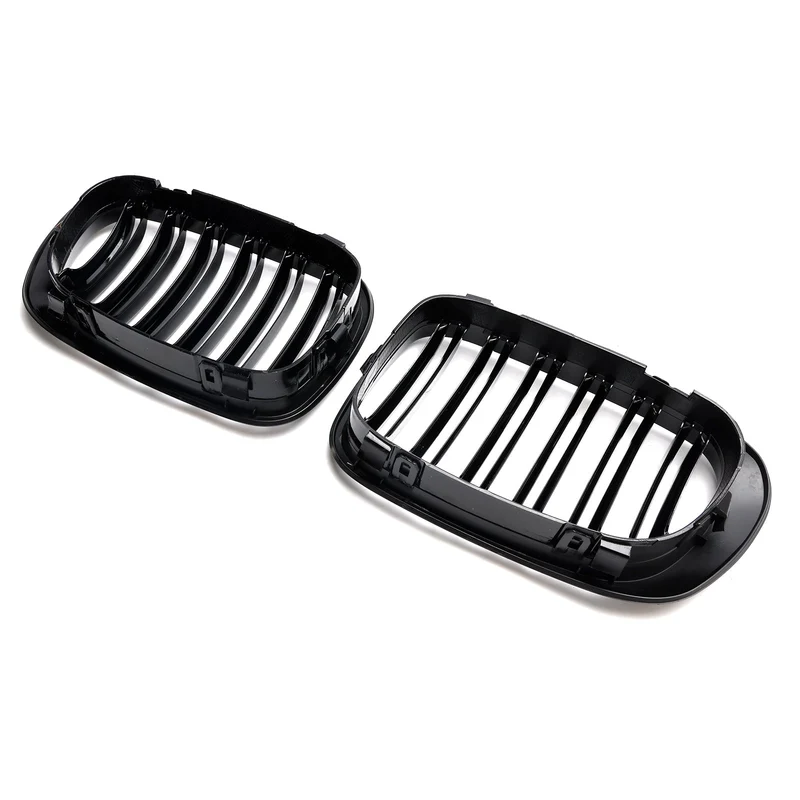 Calandre Avant Double Ligne Noir Brillant BMW E46 Coupé Cabriolet 1998-2001