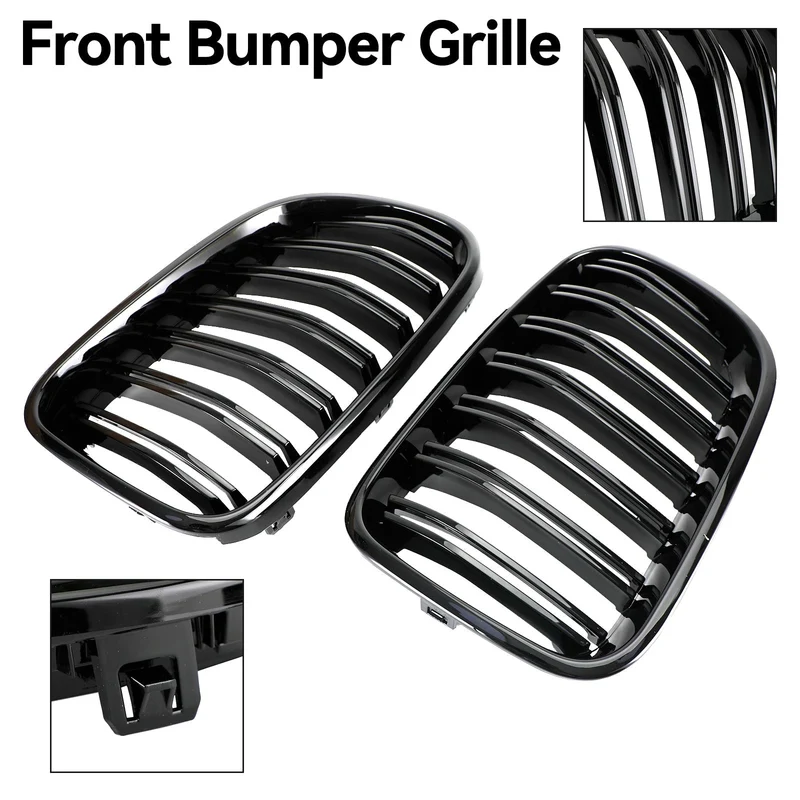Grille Pare-Chocs Avant BMW X3 F25 Noir Brillant Double Ligne 2011-2014