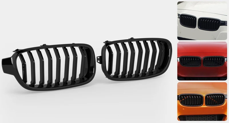 Grille Avant Noire Brillante BMW Série 3 F30 F31 F35 2012-2019