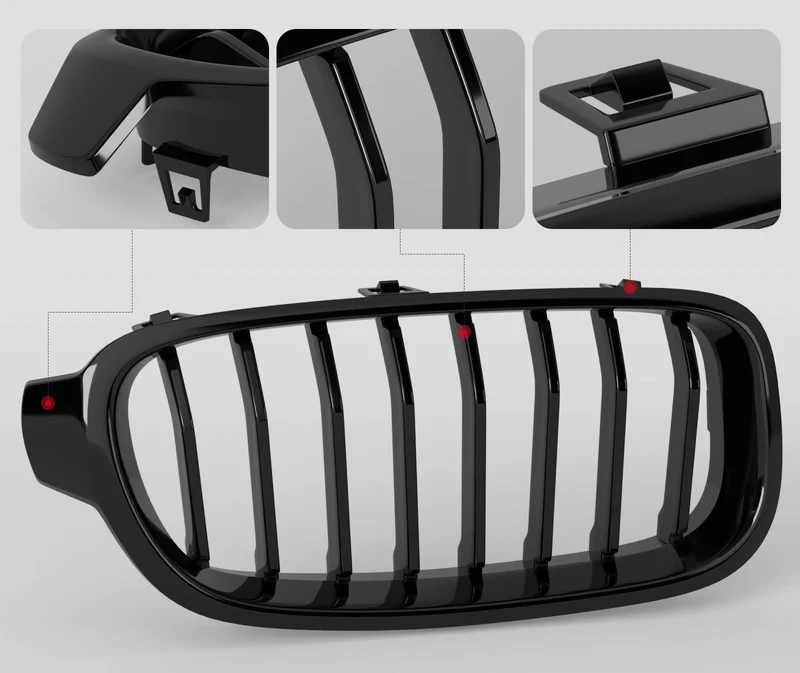 Grille Avant Noire Brillante BMW Série 3 F30 F31 F35 2012-2019