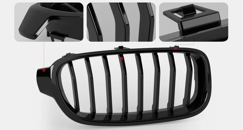 Grille Avant Noire Brillante BMW Série 3 F30 F31 F35 2012-2019