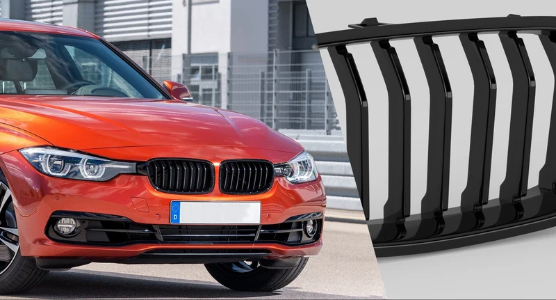 Grille Avant Noire Brillante BMW Série 3 F30 F31 F35 2012-2019