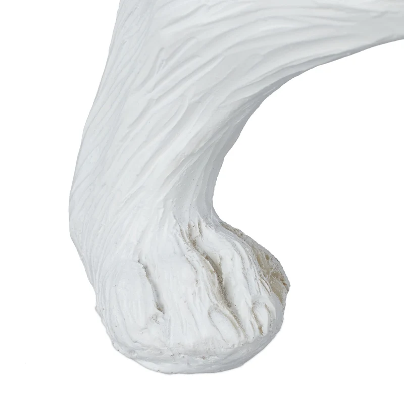 Statue de jardin chien qui creuse demi-chien Jack Russell 40 x 30 x 20 cm déco originale en polyrésine blanche 13_0015626