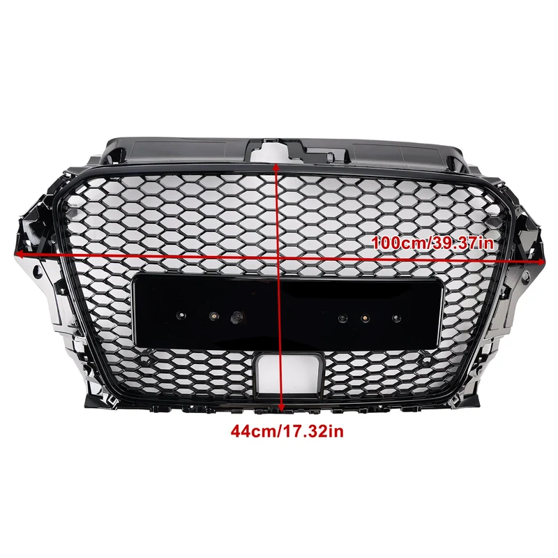 Grille Pare-Chocs Style RS3 Audi A3 S3 S-Line ACC Noir 2013-2016