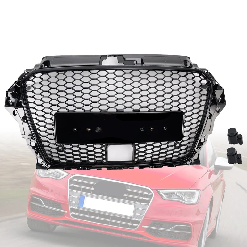 Grille Pare-Chocs Style RS3 Audi A3 S3 S-Line ACC Noir 2013-2016