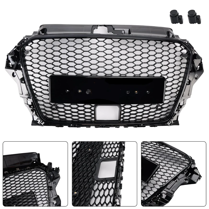 Grille Pare-Chocs Style RS3 Audi A3 S3 S-Line ACC Noir 2013-2016
