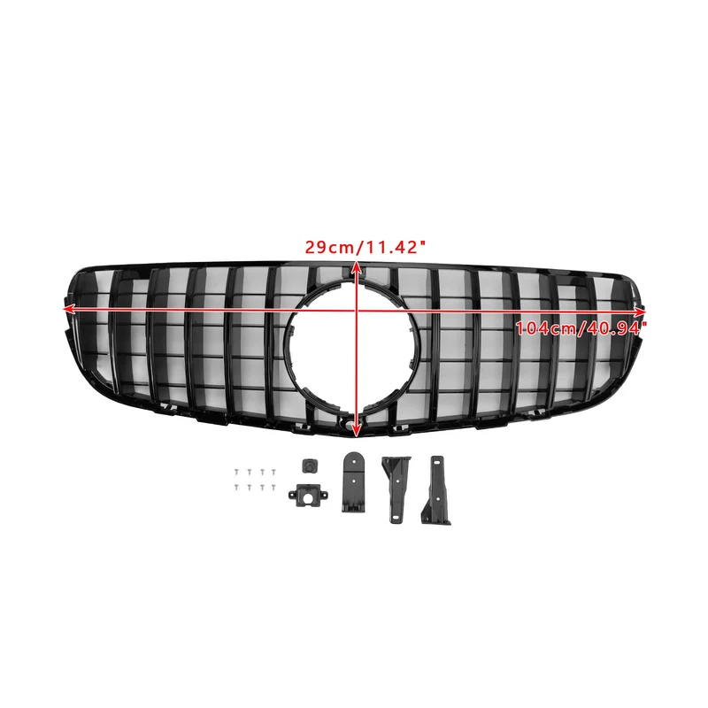 Grille Pare-Chocs Noir Brillant Mercedes GLC X253 2015-2019