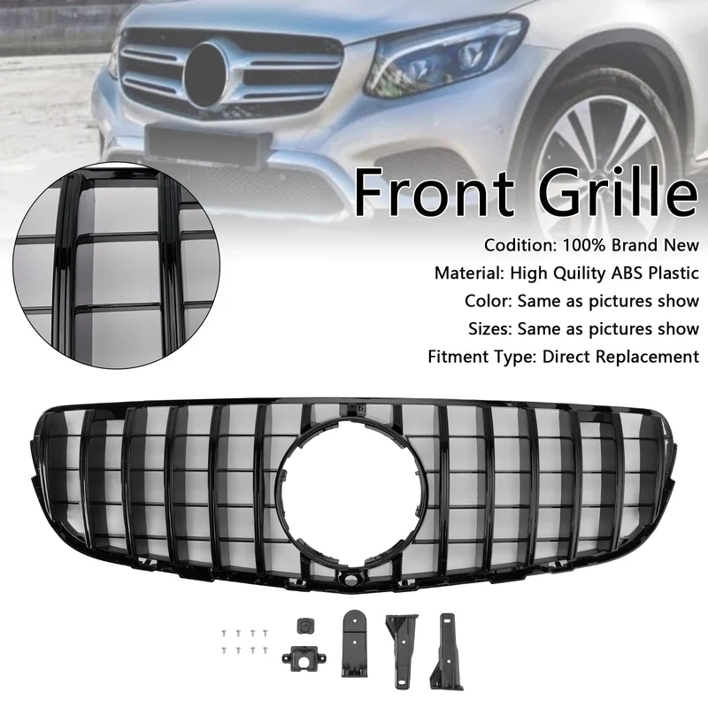Grille Pare-Chocs Noir Brillant Mercedes GLC X253 2015-2019
