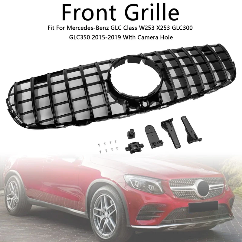 Grille Pare-Chocs Noir Brillant Mercedes GLC X253 2015-2019