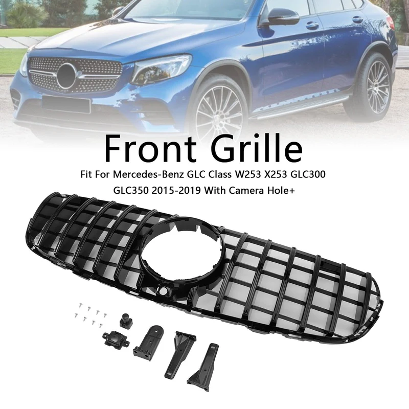 Grille Pare-Chocs Noir Brillant Mercedes GLC X253 2015-2019