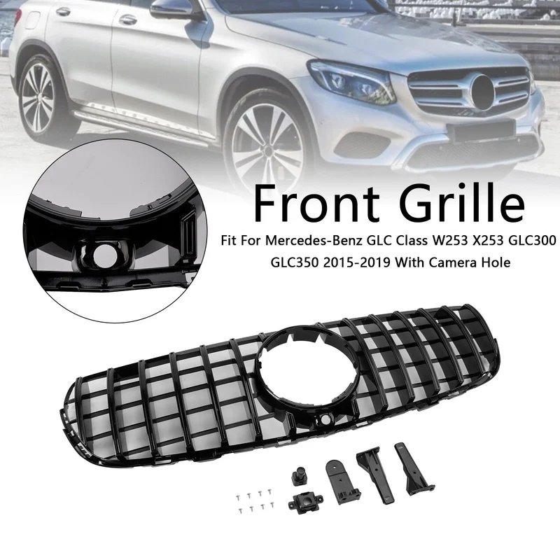 Grille Pare-Chocs Noir Brillant Mercedes GLC X253 2015-2019