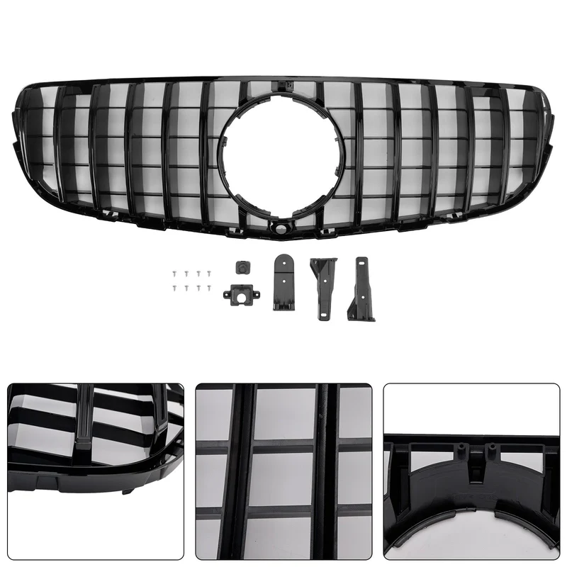 Grille Pare-Chocs Noir Brillant Mercedes GLC X253 2015-2019
