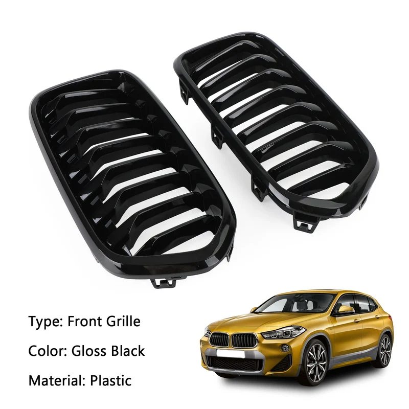 Grille Calandre Pare-Chocs Avant Noir Brillant BMW X2 F39 2018-2021