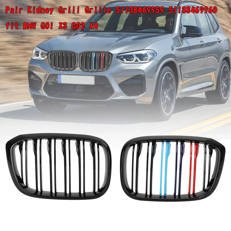 Grilles Calandre M-Color Noir Brillant BMW X3 X4 G01 G02