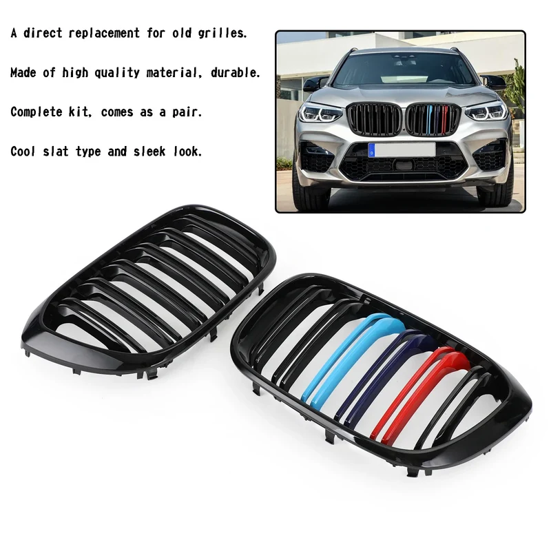 Grilles Calandre M-Color Noir Brillant BMW X3 X4 G01 G02