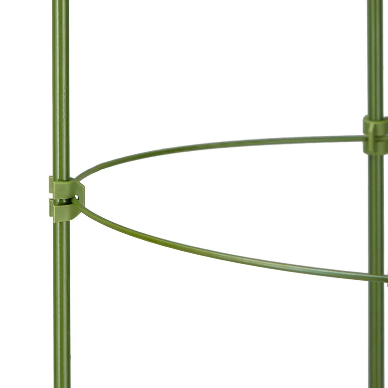Lot de 5 tuteurs pour plantes grimpantes ajustables 90 cm en métal vert 13_0011750