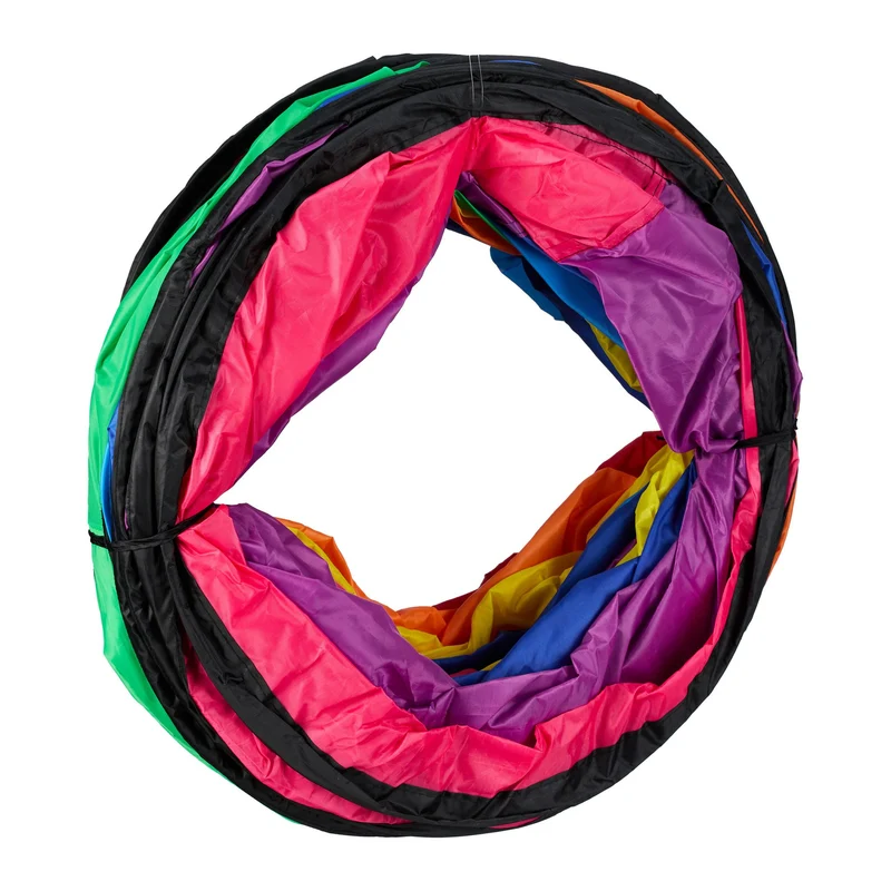 Tunnel de jeu rampant pour enfants intérieur extérieur 150 x 50 x 50 cm facile à monter en polyester multicolore 13_0015510