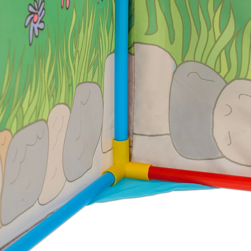 Tente pour enfants design maison de campagne 120 x 120 x 150 cm facile à monter en tissu blanc 13_0015518